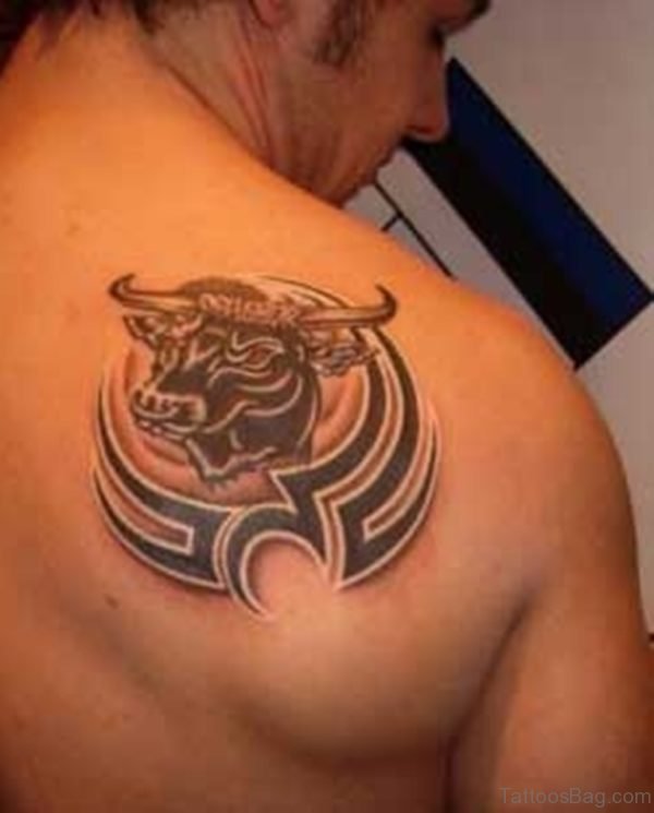 Taurus Taurus Zodiac Tattoo On Shoulder