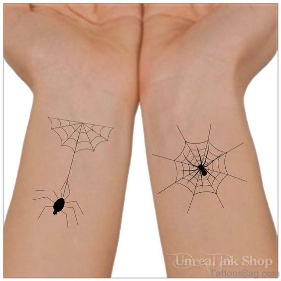 Temporary Spider Tattoo On Wrist