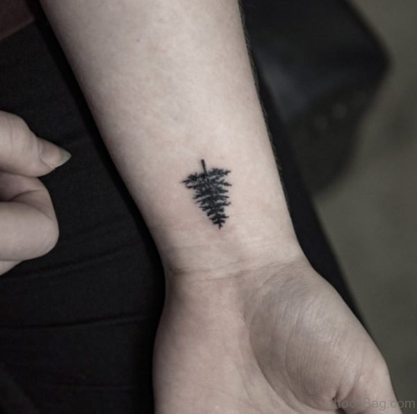 Tiny Tree Tattoo On Wrist