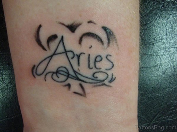 Traditional Aries Tattoo On Wrist
