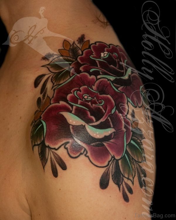 Traditional Rose Tattoo