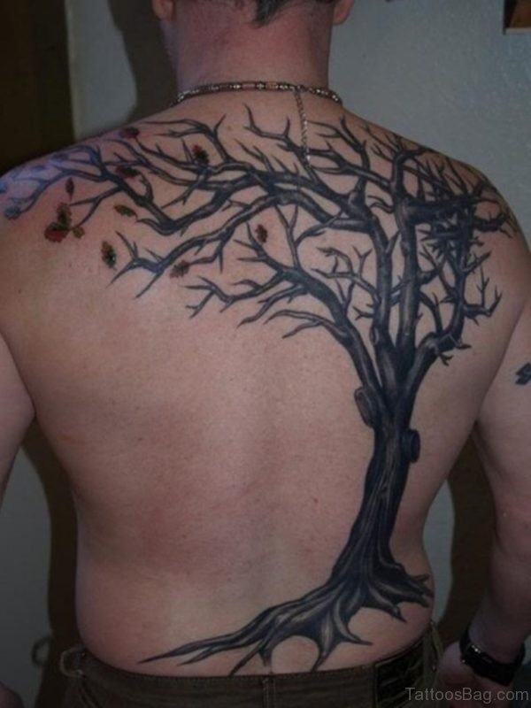 Tree Tattoo Design On Back