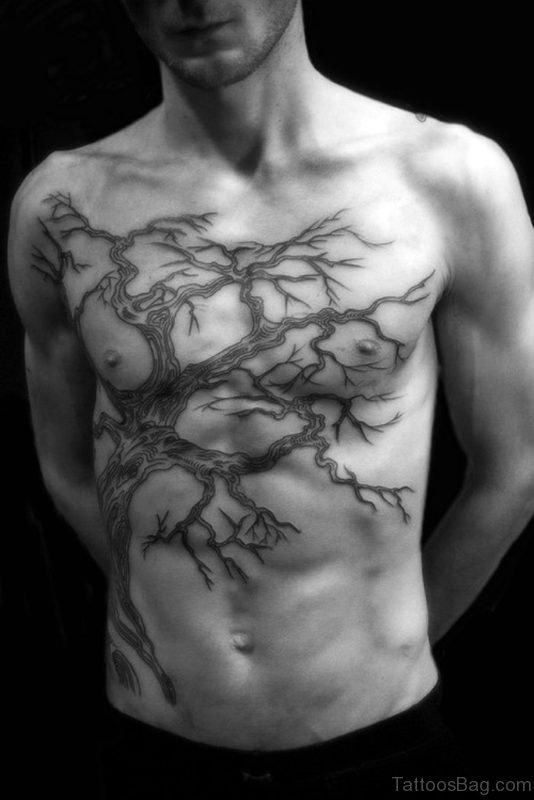 Tree Tattoo On Chest