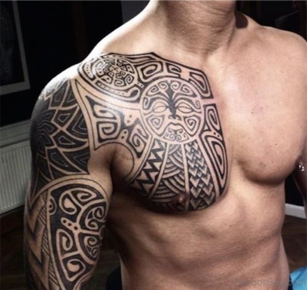 Tribal Chest Tattoo