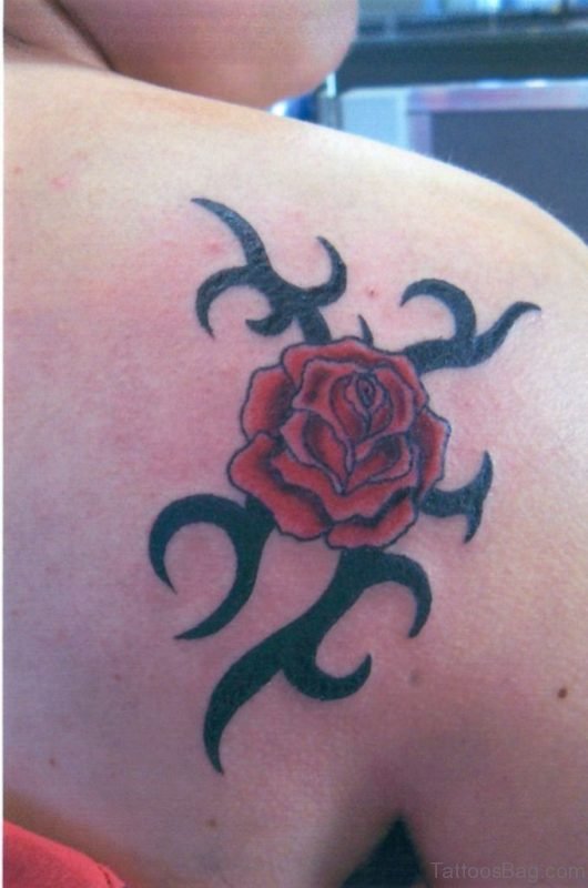 Tribal Rose Flower Tattoo