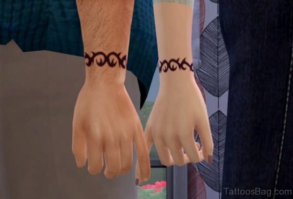 Tribal Tattoo On Wrist