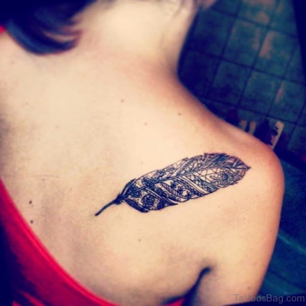 Unique Feather Tattoo Design