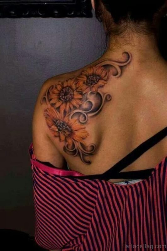 Unique Sunflower Tattoo