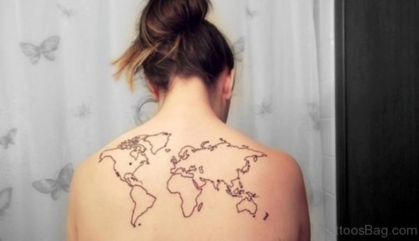  World Map Tattoo