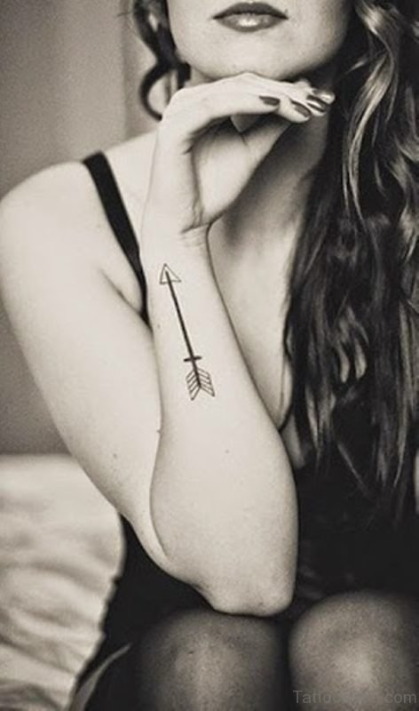 Vertical Arrow Tattoo