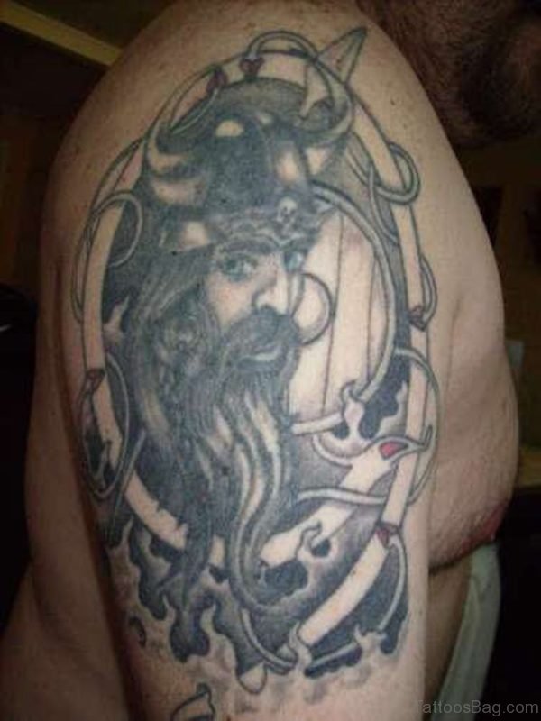 Viking Man Tribal Tattoo