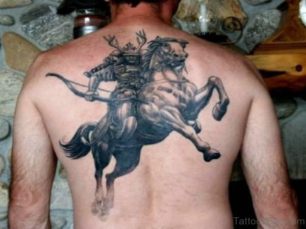 Warrior Tattoo Design On Back