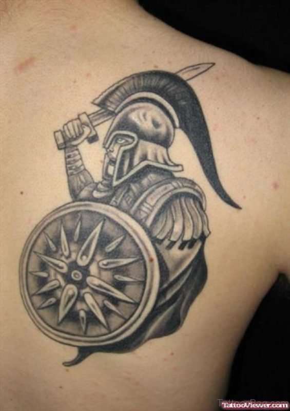 Warrior Tattoo On Back
