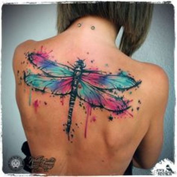 Watercolor  Dragonfly Tattoo