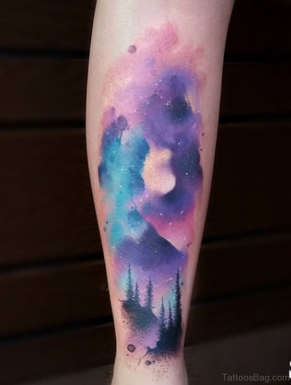 Watercolor Tree Tattoo