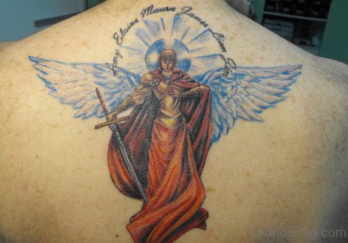 Wonderful Angel Tattoo On Back