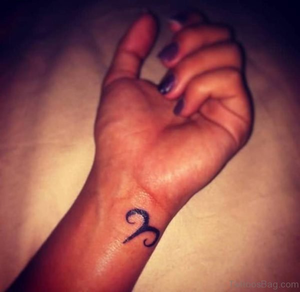 Wonderful Aries Zodiac Sign Tattoo