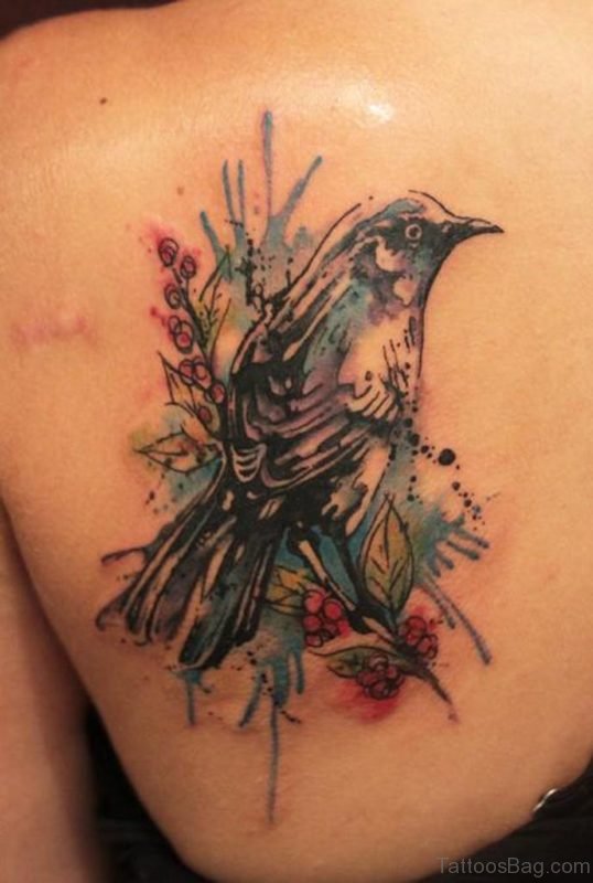 Wonderful Hungry Bird Tattoo