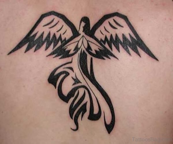 Wonderful Memorial Angel Tattoo Design