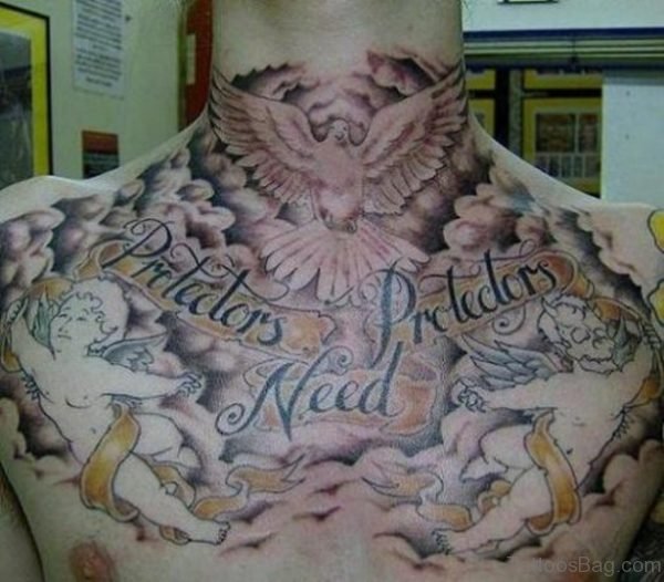 Wonderful Memorial Angel Tattoo On Back