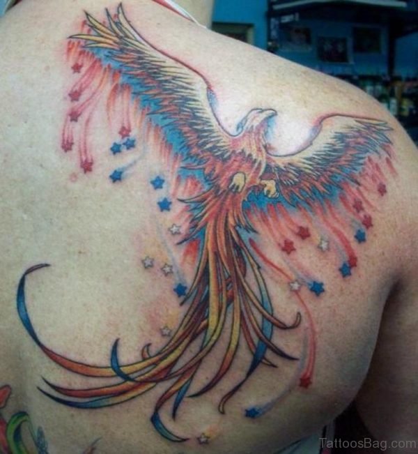  Phoenix Tattoo On Back
