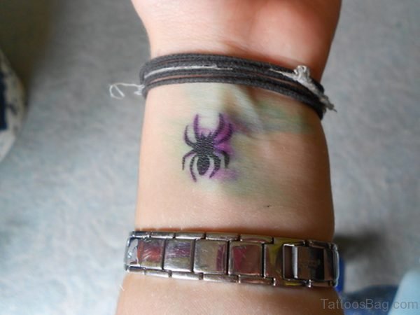Wonderful Spider Wrist Tattoo