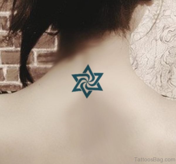Wonderful Stars Tattoo On Neck