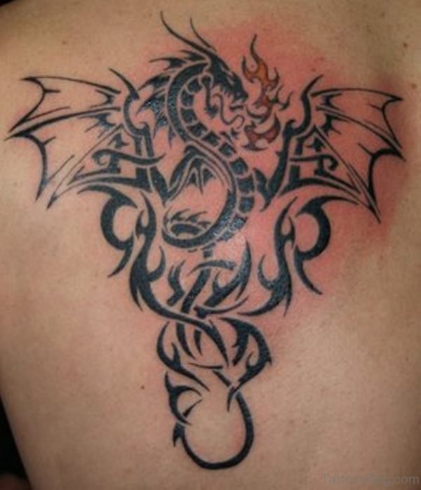 Wonderful Tribal Dragon Tattoo