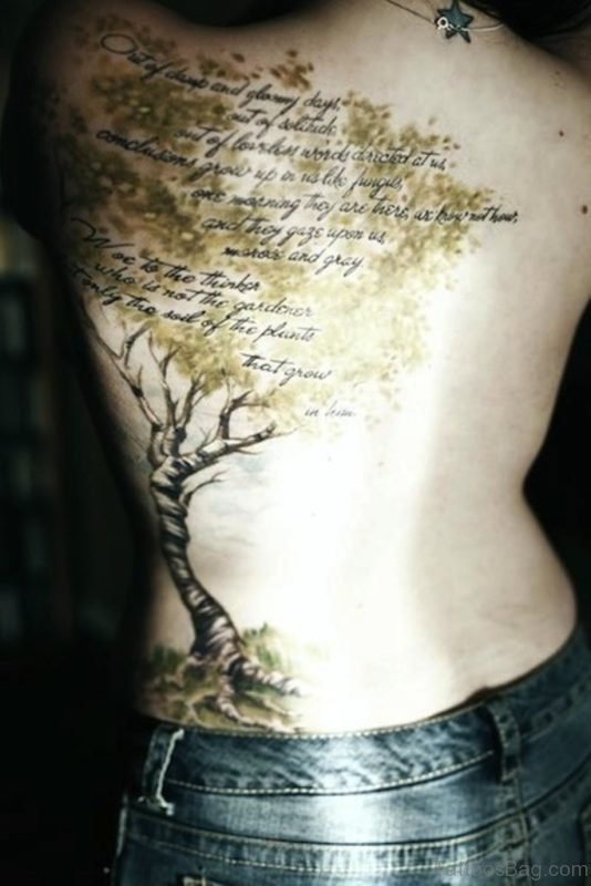 Wording And Tree Tatto