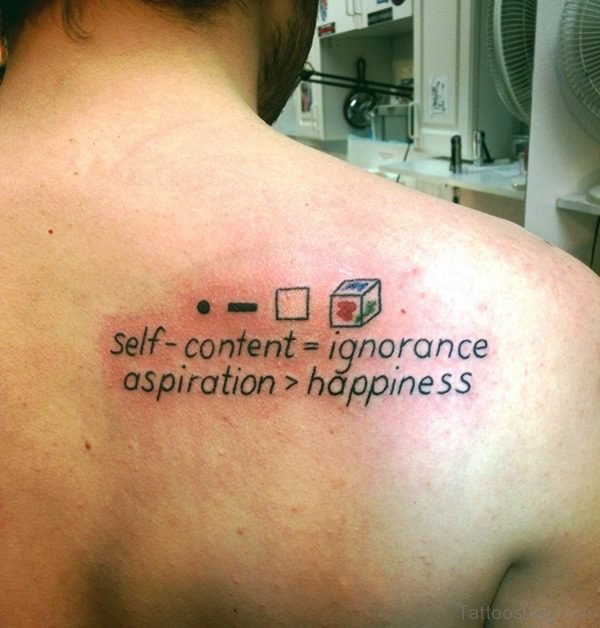 Wording Tattoo On Back