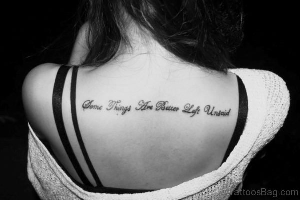 Wording Tattoo On Back