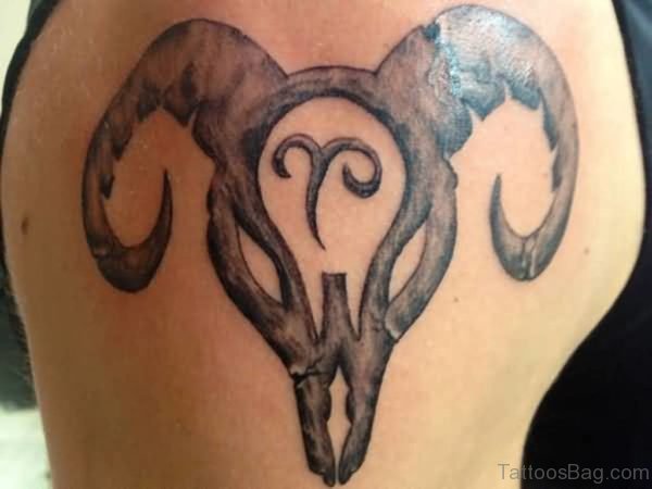 Zodiac Aries Tribal Tattoo