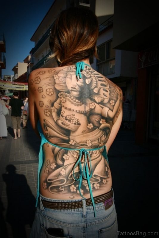 Religious Back Tattoo