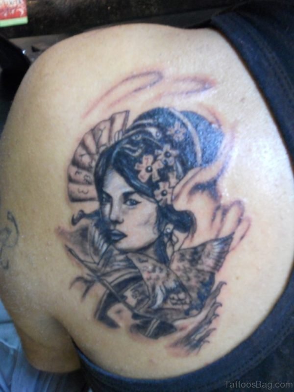 3D Geisha Tattoo