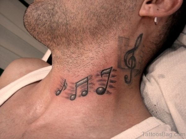 Abstract Music Note Tattoo