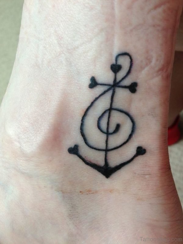 Actress Ankle Anchor Tattoo