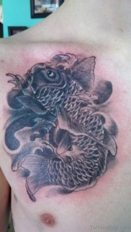 Alien Koi Fish Tattoo