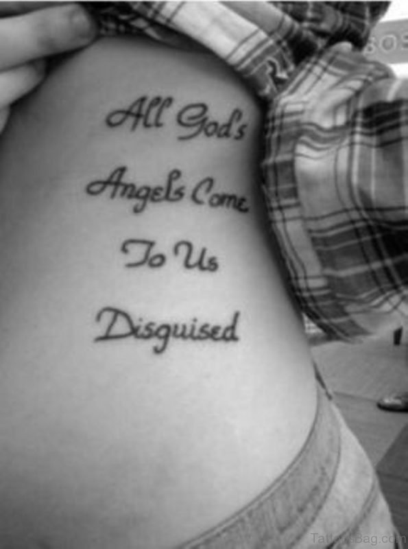 All Gods Angels Word Tattoo