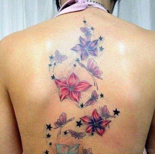 Amaizng Flowers Vine Neck Tattoo