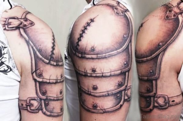 Amazing Armor Shoulder Tattoo