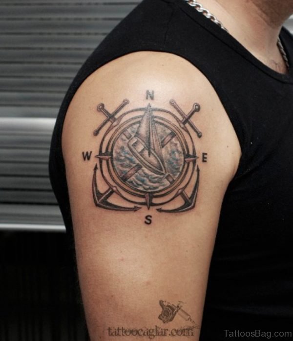 Amazing Biceps Anchor Tattoo