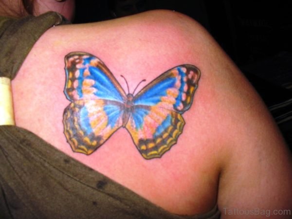 Amazing Butterfly Shoulder Tattoo