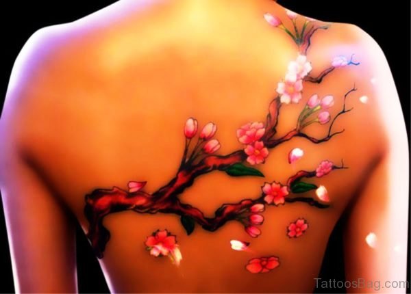 Amazing Cherry Blossom Tree Tattoo 