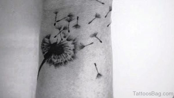 Amazing Dandelion Wrist Tattoo Design 