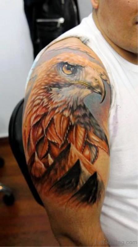 Amazing Eagle Shoulder Design