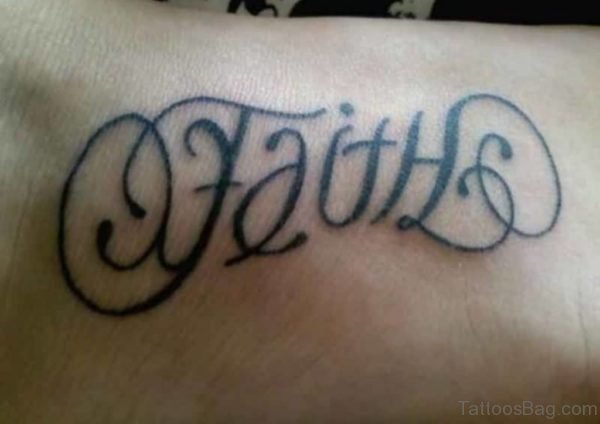 Amazing Faith Ambigram Tattoo