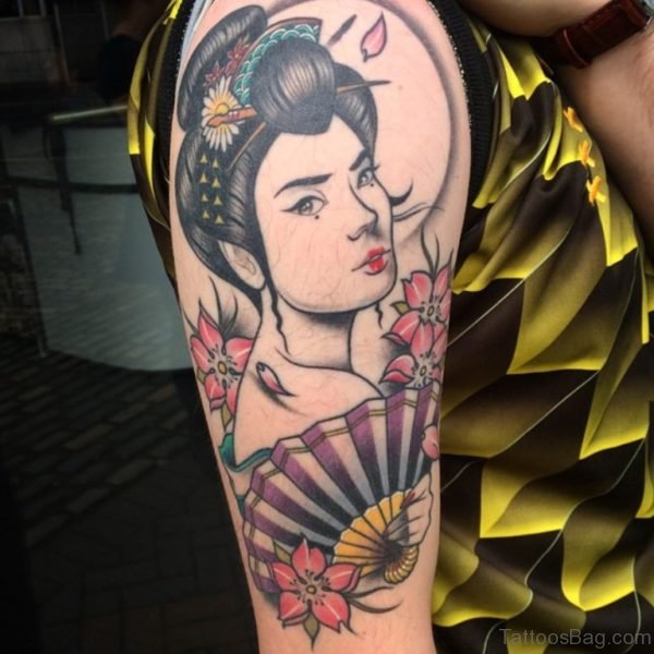 Amazing Geisha Tattoo