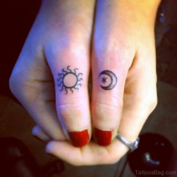 Amazing Sun And Moon Tattoo