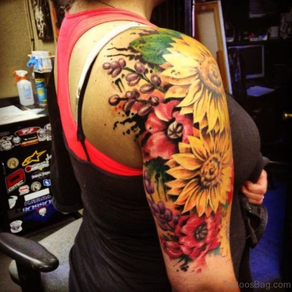 Amazing Sunflower Tattoo