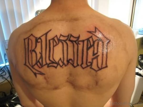 Ambigram Tattoo Design On Back